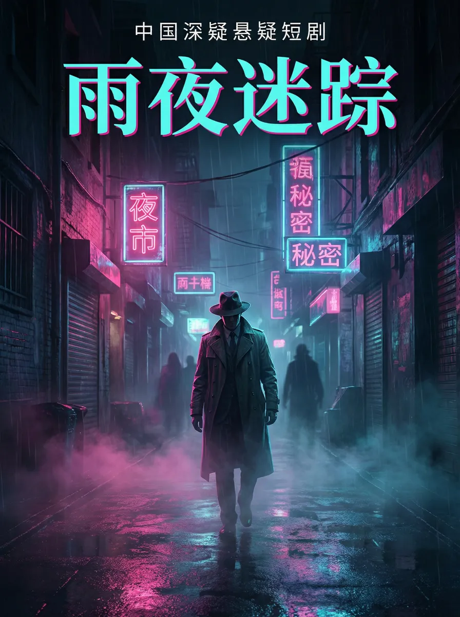 身无彩凤双飞翼，心有灵犀一点通 悬疑追踪短剧 - 雨夜迷踪海报
